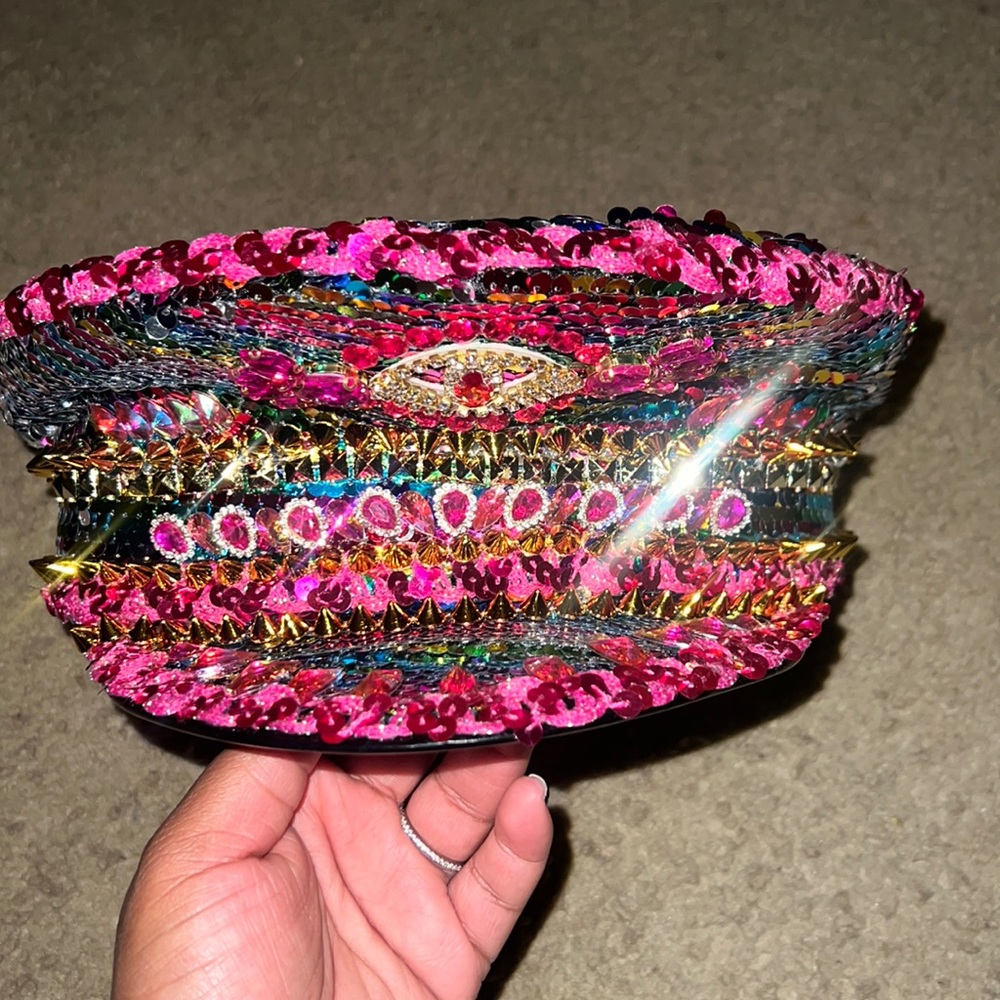 Nasty gal embellished sequin party hat